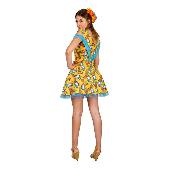Funny Fashion Hawaiiaanse  jurk Marit met toekan print