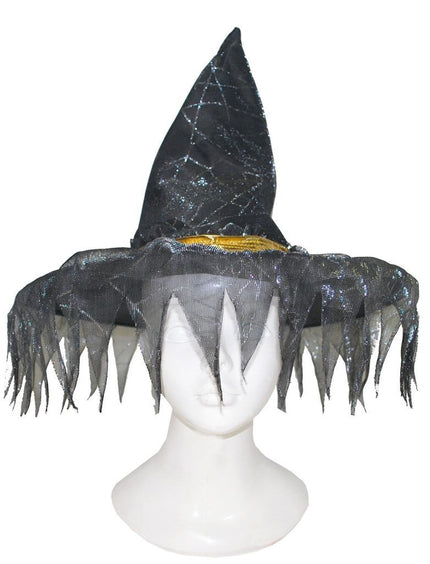 Funny Fashion Heksenhoed zwarte franjes