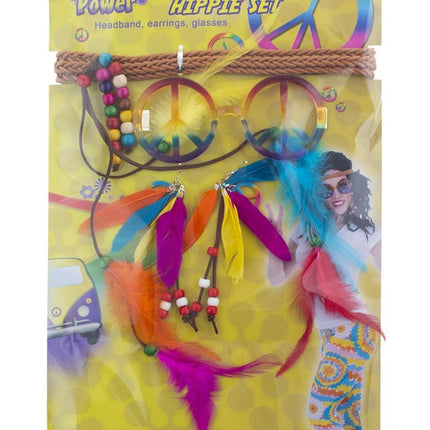 Funny Fashion Hippie verkleed set Pien 3-dlg