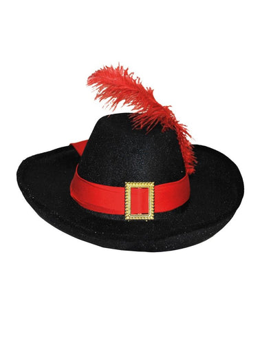 Funny Fashion Hoed met veer musketier