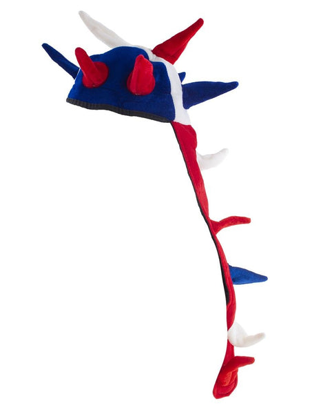 Funny Fashion Hoed Viking rood wit blauw velours