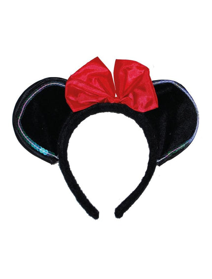 Funny Fashion Hoofdband Minnie Mouse met knalrode strik