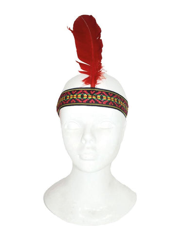 Funny Fashion Indianen hoofdband met veer