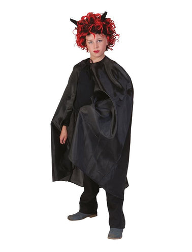 Funny Fashion Kindercape zwart Nylon