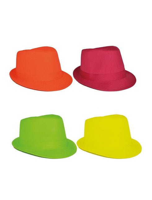 Funny Fashion Kojak gleufhoed Marit neon geel