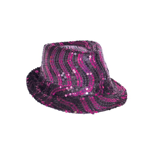 Funny Fashion Kojak hoed met goud zwarte pailleten