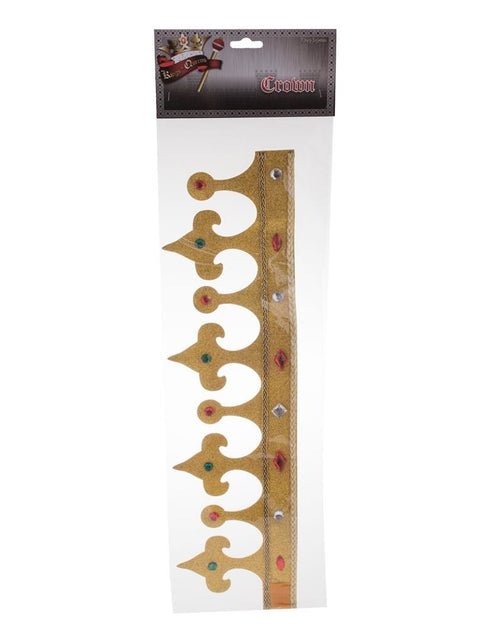 Funny Fashion Koningskroon met glitter goud