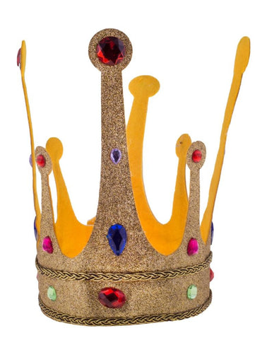 Funny Fashion Koningskroon met glitter goud