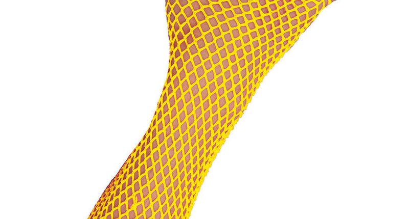 Funny Fashion Lange vingerloze nethandschoenen neon geel