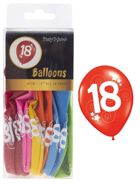 Funny Fashion Leeftijdsballonnen cijfer 18