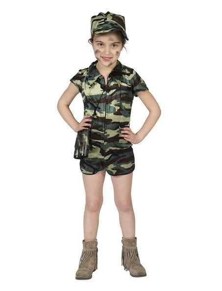 Funny Fashion Legermeisje kostuum kind