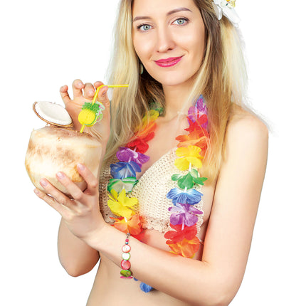 Funny Fashion Luau bloemenkrans multi kleuren