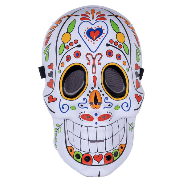 Funny Fashion Masker dia de los muertos fleurig