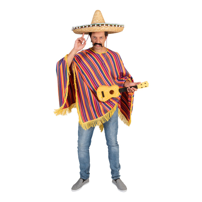 Funny Fashion Mexicaanse Poncho Tequila Sunrise