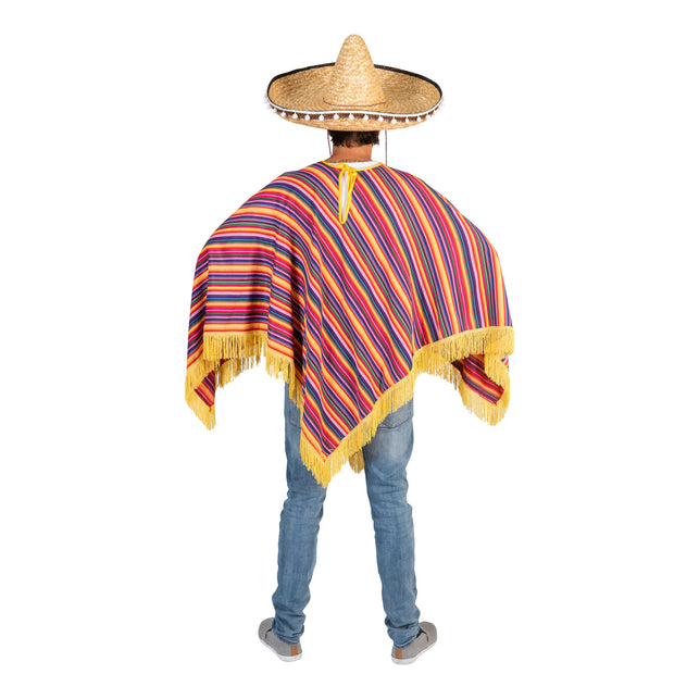 Funny Fashion Mexicaanse Poncho Tequila Sunrise