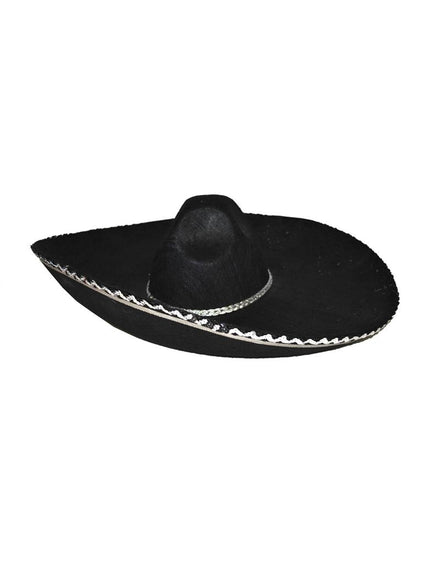 Funny Fashion Mexicaanse sombrero hoed zwart