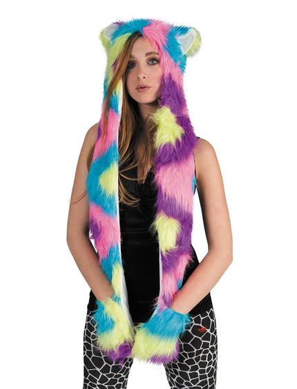 Funny Fashion Muts pluche lang in zachte tinten