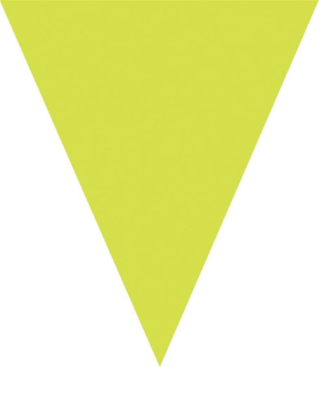 Funny Fashion Neon groene vlaggenlijn slinger 5mtr.