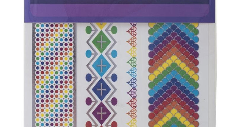 Funny Fashion Nep tattoos regenboogkleuren