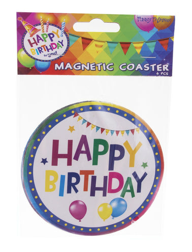 Funny Fashion Onderzetters Happy Birthday 12cm