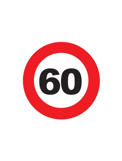 Funny Fashion Onderzetters verkeersbord 60 jaar