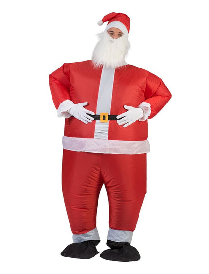 Funny Fashion Opblaasbaar Kerstman pak Santa