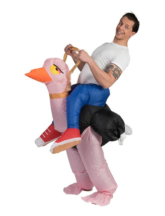 Funny Fashion Opblaasbaar Struisvogel pak