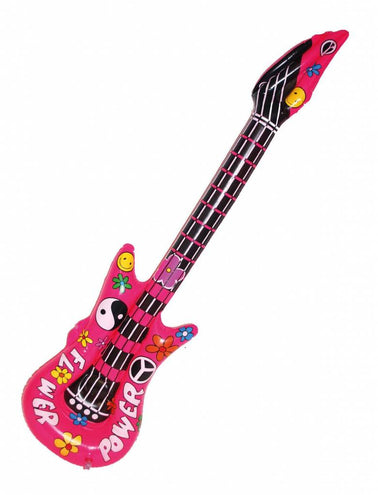 Funny Fashion Opblaasbare gitaar flower power