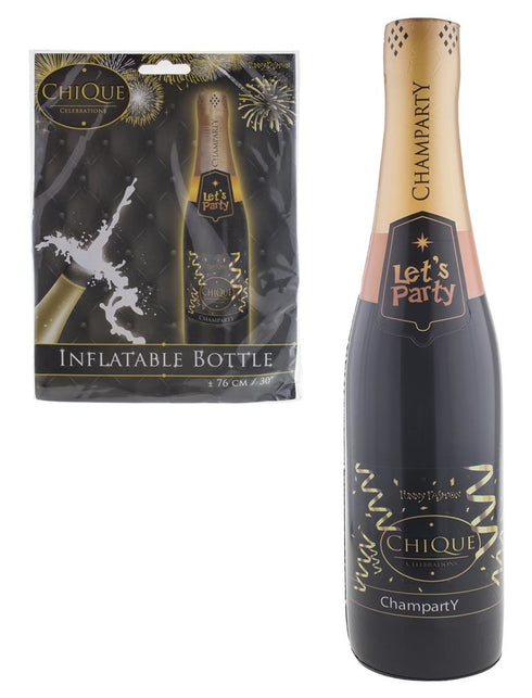 Funny Fashion Opblaasbare luxe bubbel fles 76cm