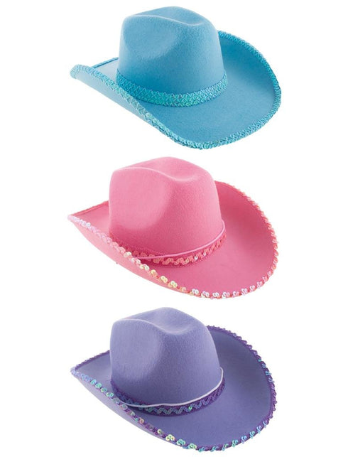 Funny Fashion Paarse cowboyhoed Saar