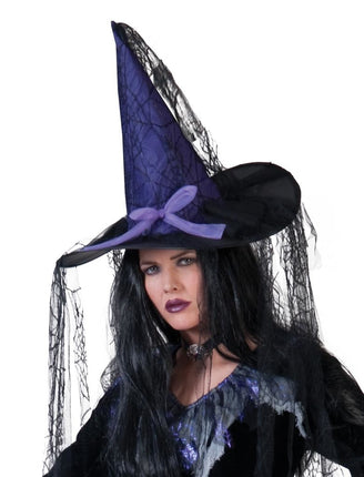 Funny Fashion Paarse heksenhoed