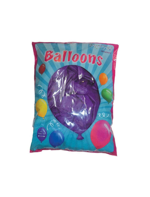 Funny Fashion Paarse latex  ballonnen 100st.