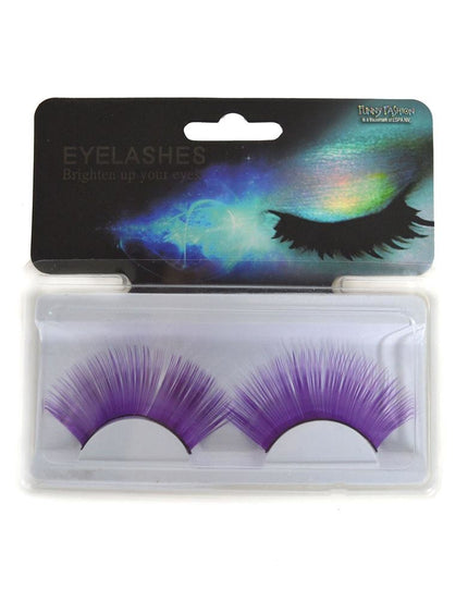 Funny Fashion Paarse nepwimpers lang model