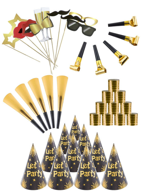 Funny Fashion Party box Happy New Year 10 personen