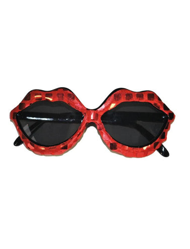 Funny Fashion Party bril rode lippen