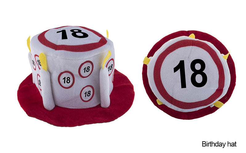 Funny Fashion Party hoed 18 jaar met verkeersborden