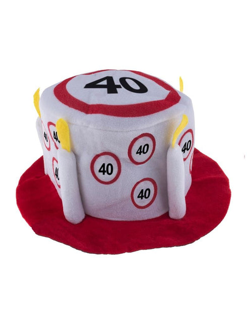 Funny Fashion Party hoed 40 jaar met verkeersborden