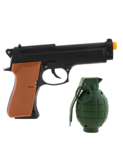 Funny Fashion Pistool en handgranaat pvc