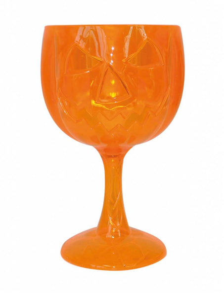 Funny Fashion Pompoen wijnglas oranje