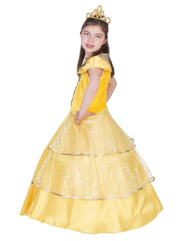 Funny Fashion Prinsessen pak Bella geel