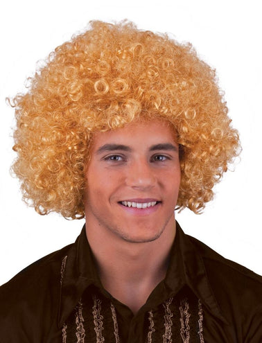 Funny Fashion Pruik disco afro Sam blond