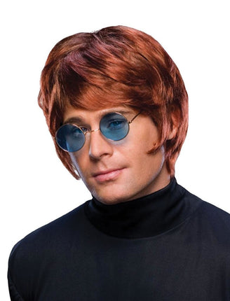 Funny Fashion Pruik Elton  bruin