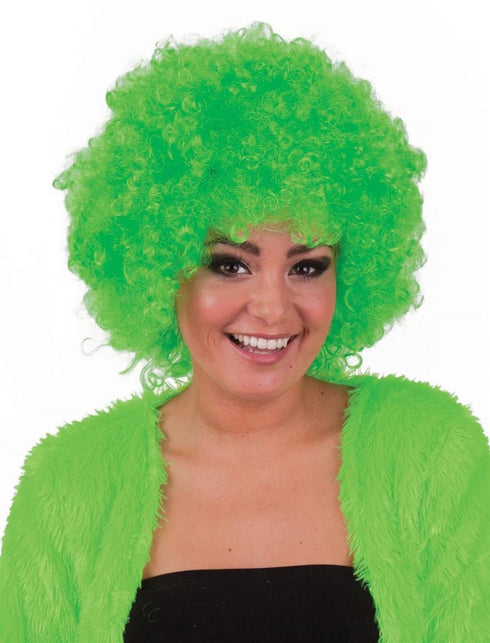 Funny Fashion Pruik hippie afro Evi groen