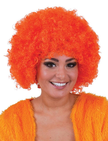 Funny Fashion Pruik hippie afro Evi oranje