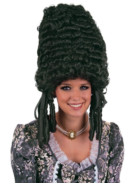 Funny Fashion Pruik Pompadour zwart