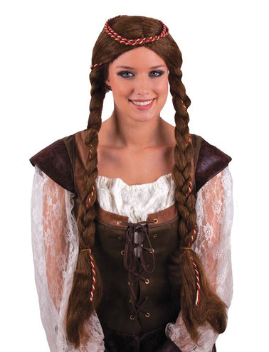 Funny Fashion Pruik prinses bruin