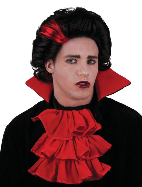 Funny Fashion Pruik Vampier zwart/rood