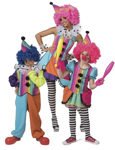 Funny Fashion Regenboog clown pak kinderen unisex