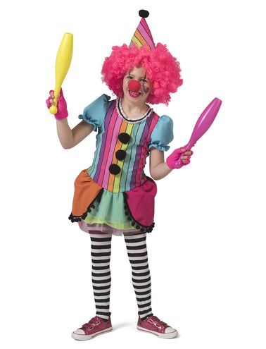 Funny Fashion Regenboog clownspakje Mila meiden