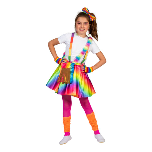 Funny Fashion Regenboog disco rok Suus kinderen